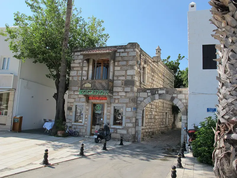 Old stone house by the marina